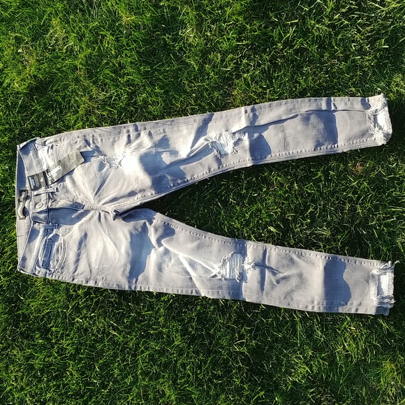 EXPRESS Destructed Mid Rise Leggings - Picture 5 of 13